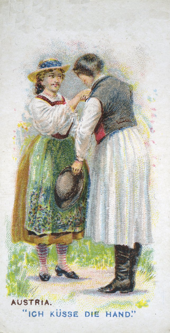 Salutation coutumière en Autriche, 1907 - English School