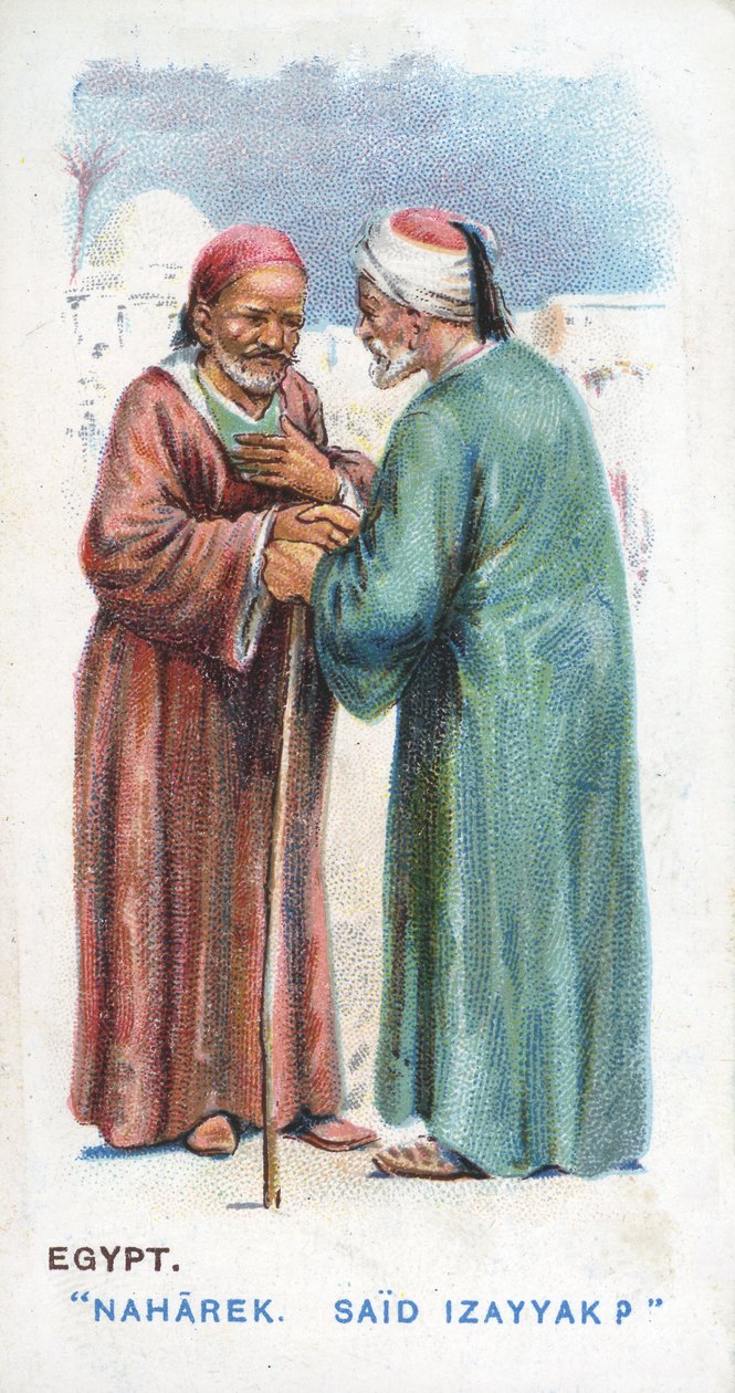 Salutation coutumière en Égypte, 1907 - English School