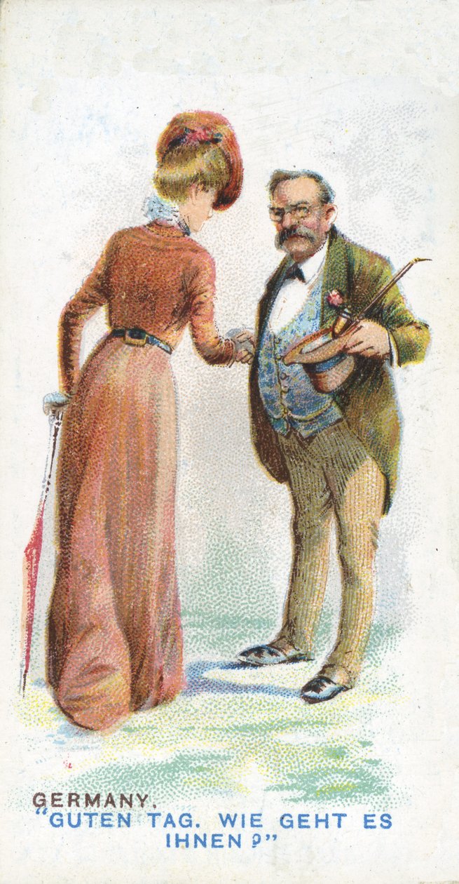 Salutation coutumière en Allemagne, 1907 - English School
