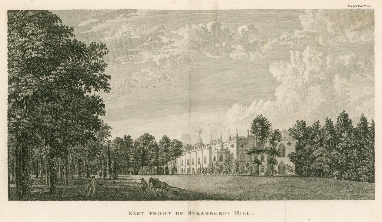 Façade est de Strawberry Hill, Twickenham, Londres - English School