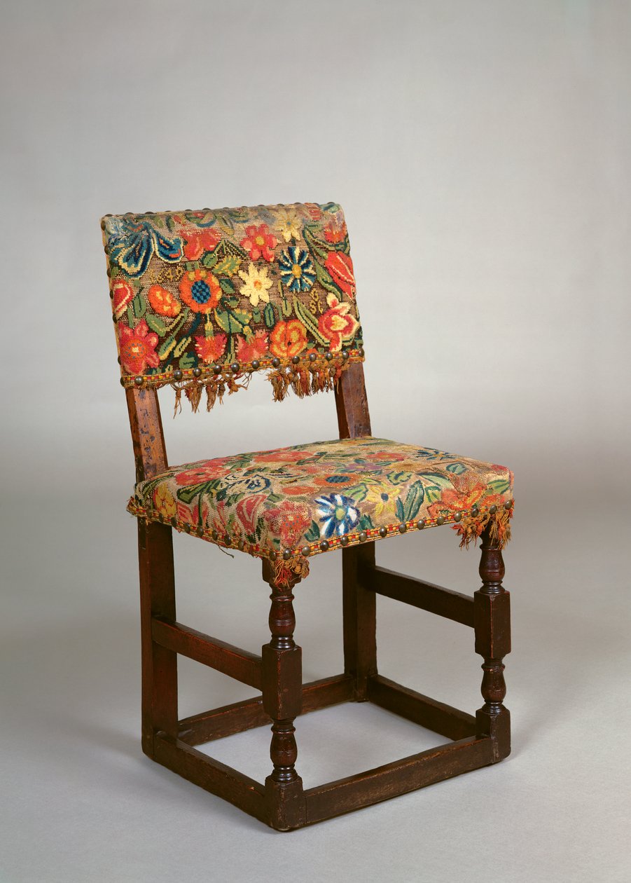 Chaise anglaise (bois de hêtre et travail de Turquie) - English School