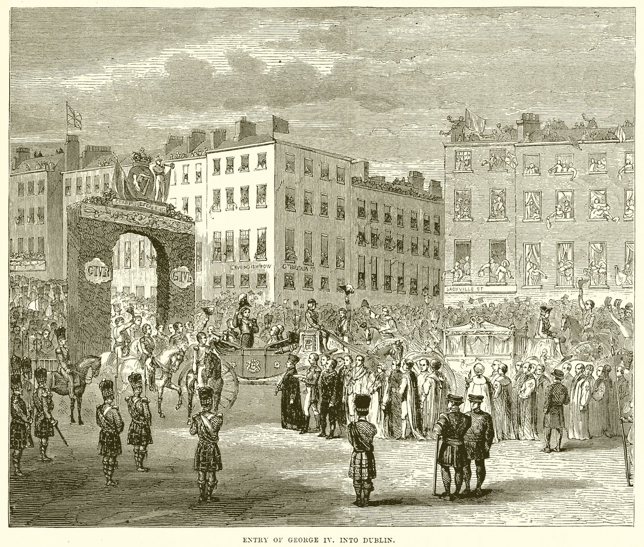 Entrée de George IV à Dublin - English School