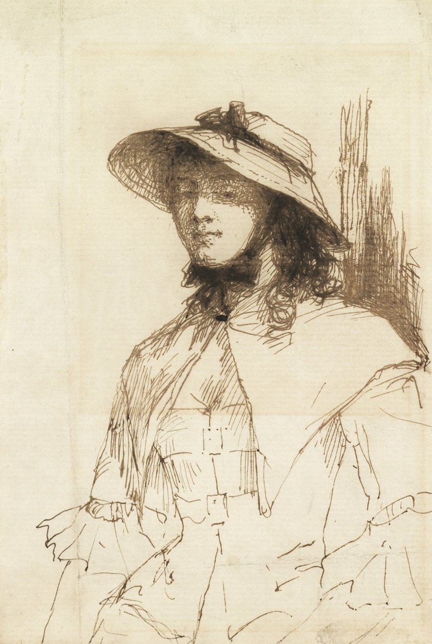 Fille avec un chapeau - English School