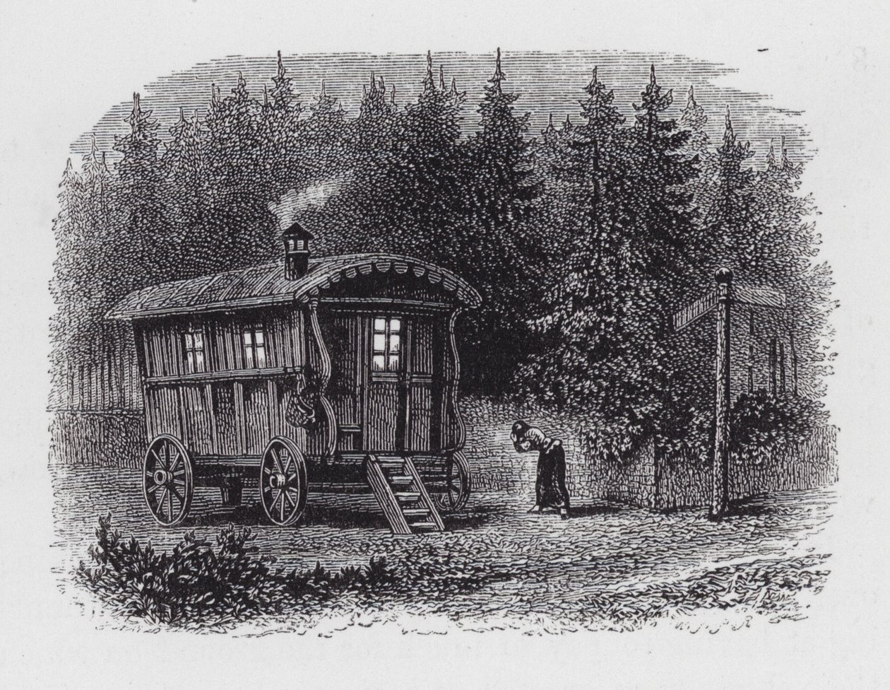 Caravane de gitans (gravure) - English School