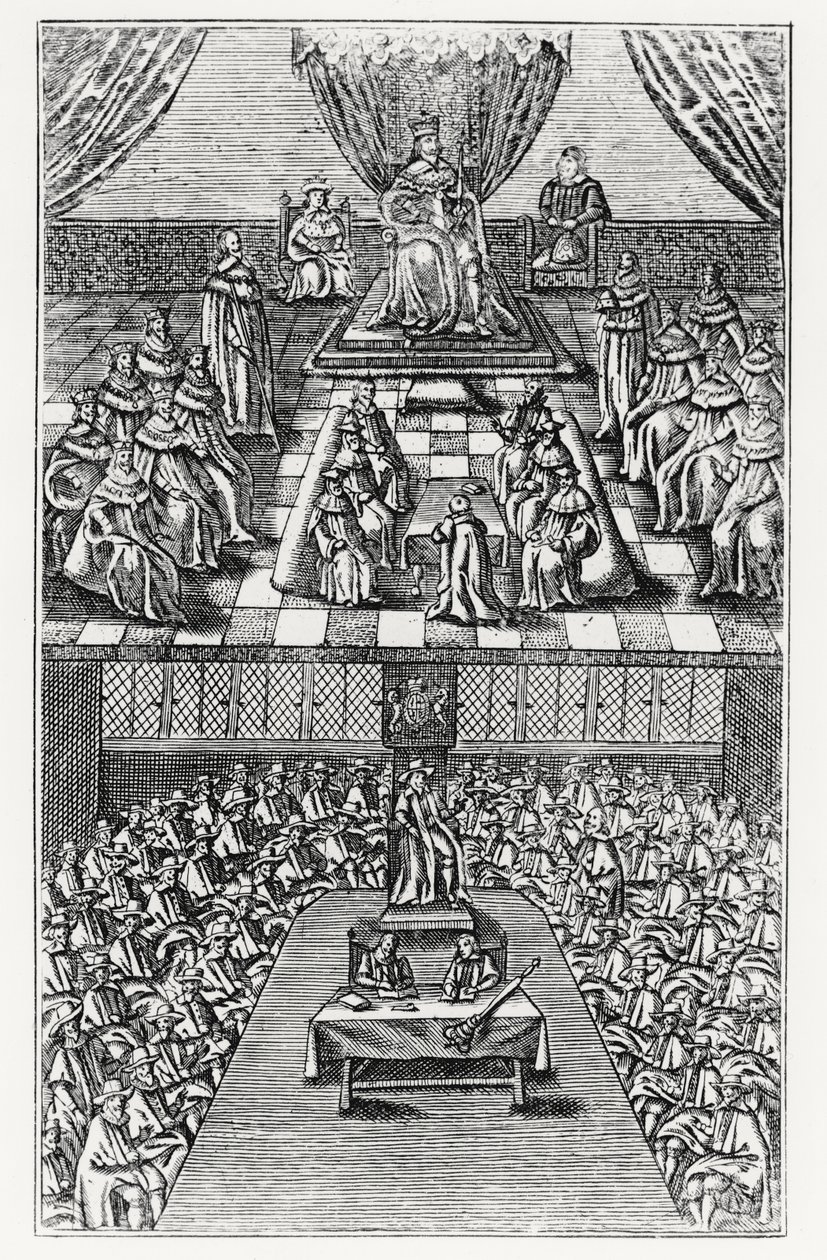Houses of Parliament en 1640 - English School