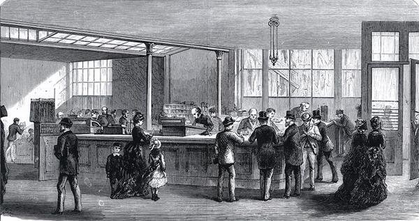 Intérieur de la banque Child - English School
