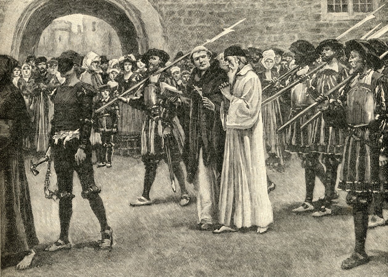 John Frith (1503-33) allant à son martyre - English School