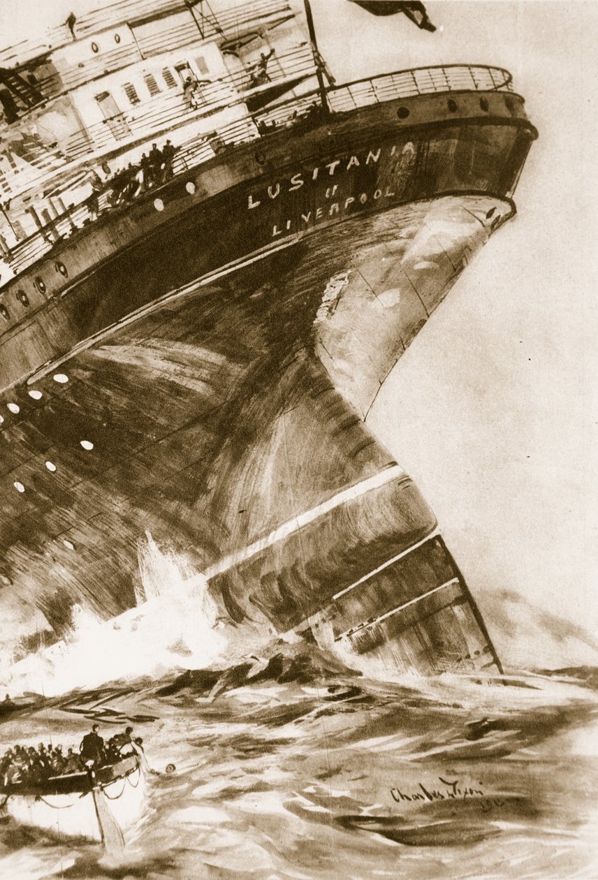 Lusitania, 1914-19 - English School