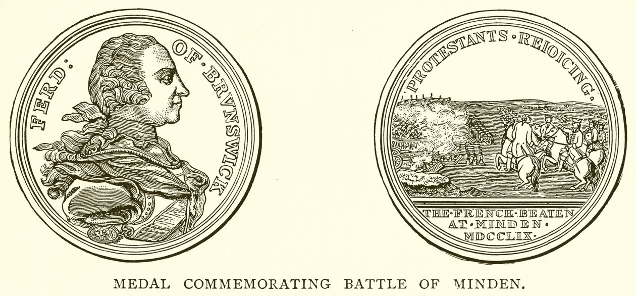 Médaille commémorant la bataille de Minden - English School