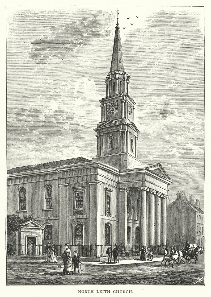 Église de North Leith (gravure) - English School