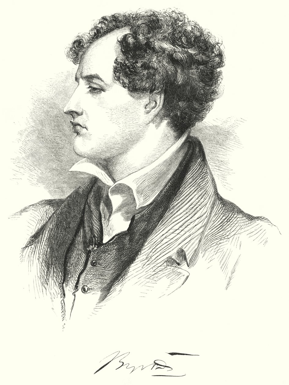 Portrait de Lord Byron - English School