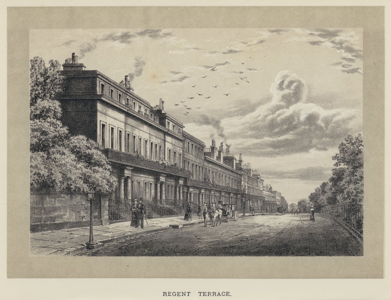 Terrasse du Régent (gravure) - English School