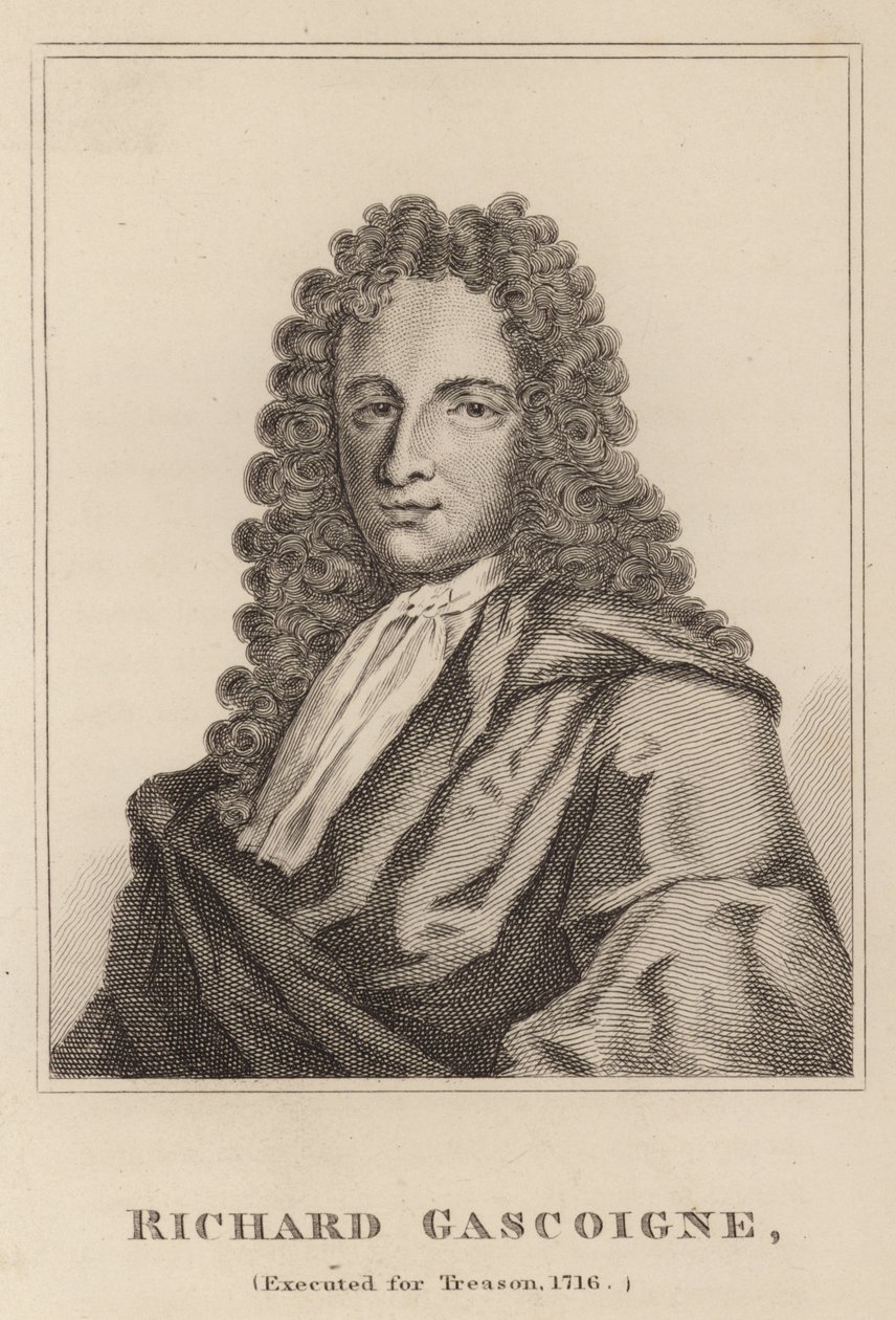 Richard Gascoigne, exécuté pour trahison, 1716 - English School