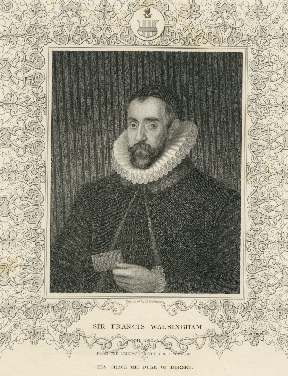 Sir Francis Walsingham (gravure) - English School