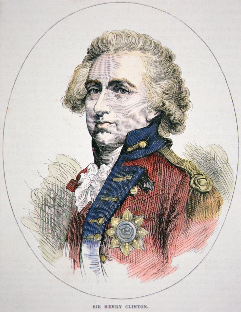 Sir Henry Clinton (lithographie en couleur) - English School