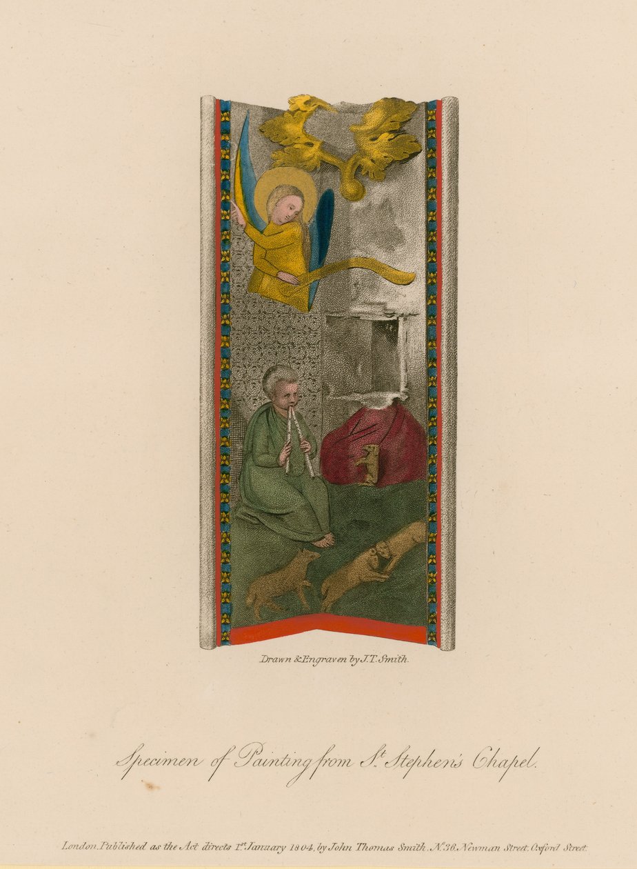 Spécimens de peinture de la chapelle Saint-Étienne - English School