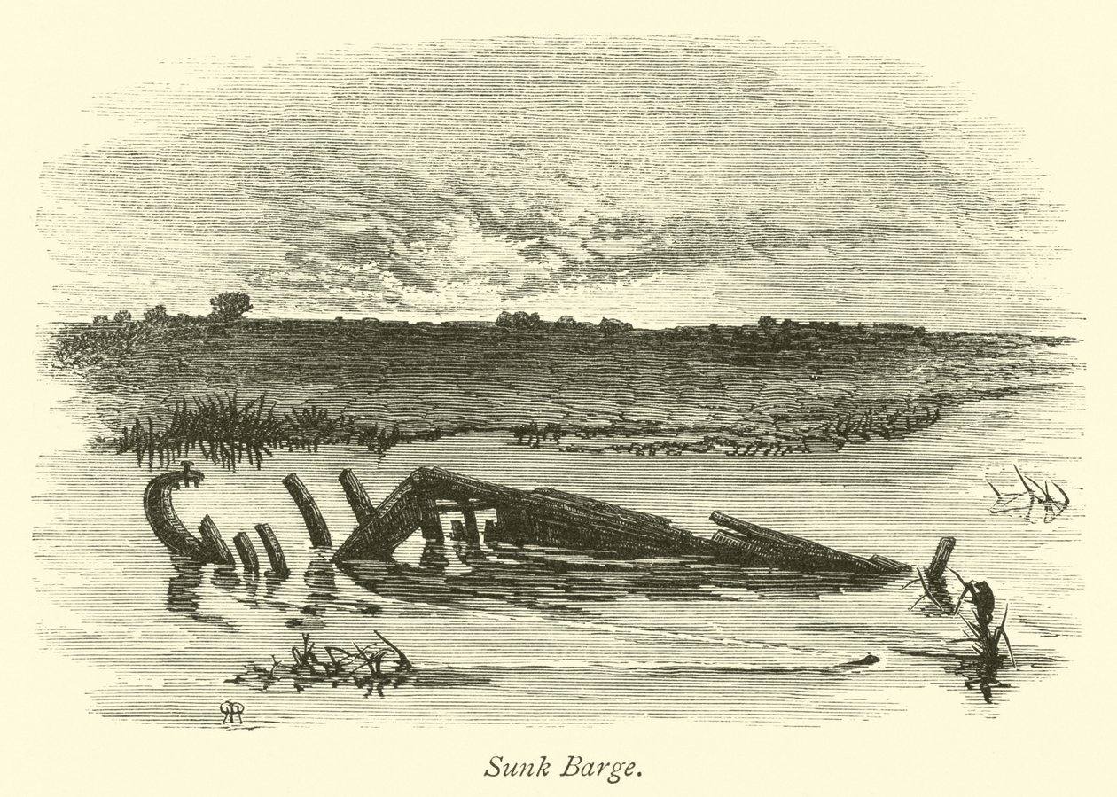 Barge coulée - English School