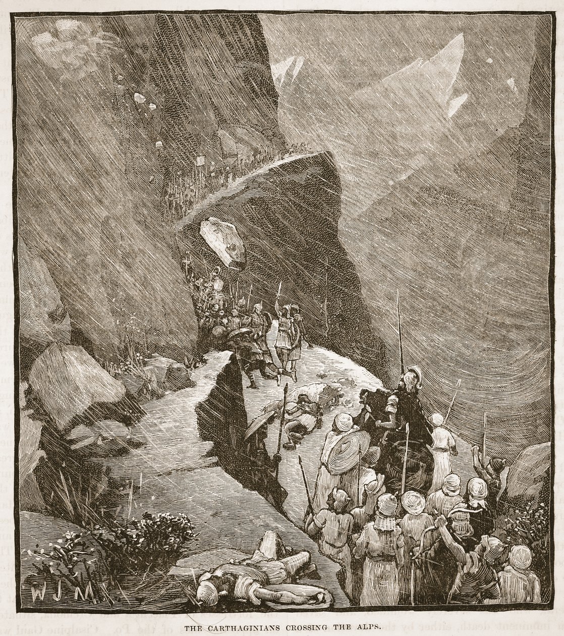 Les Carthaginois traversant les Alpes - English School