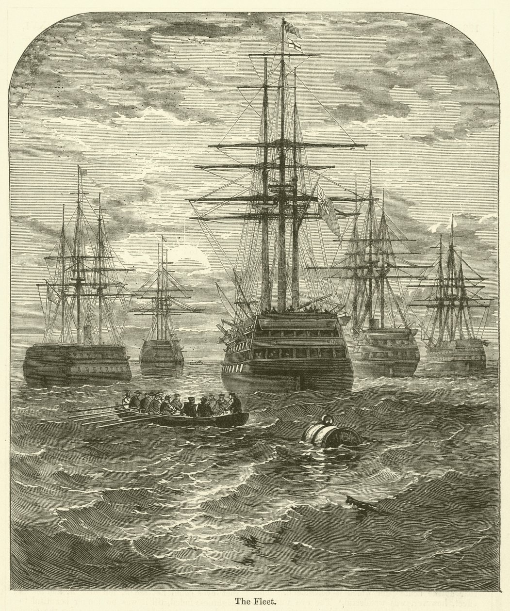 La flotte (gravure) - English School