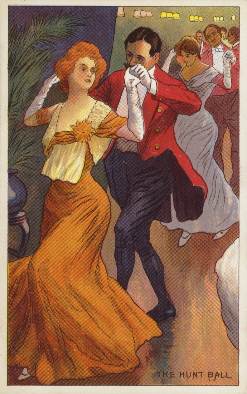Le bal de la chasse (lithographie couleur) - English School