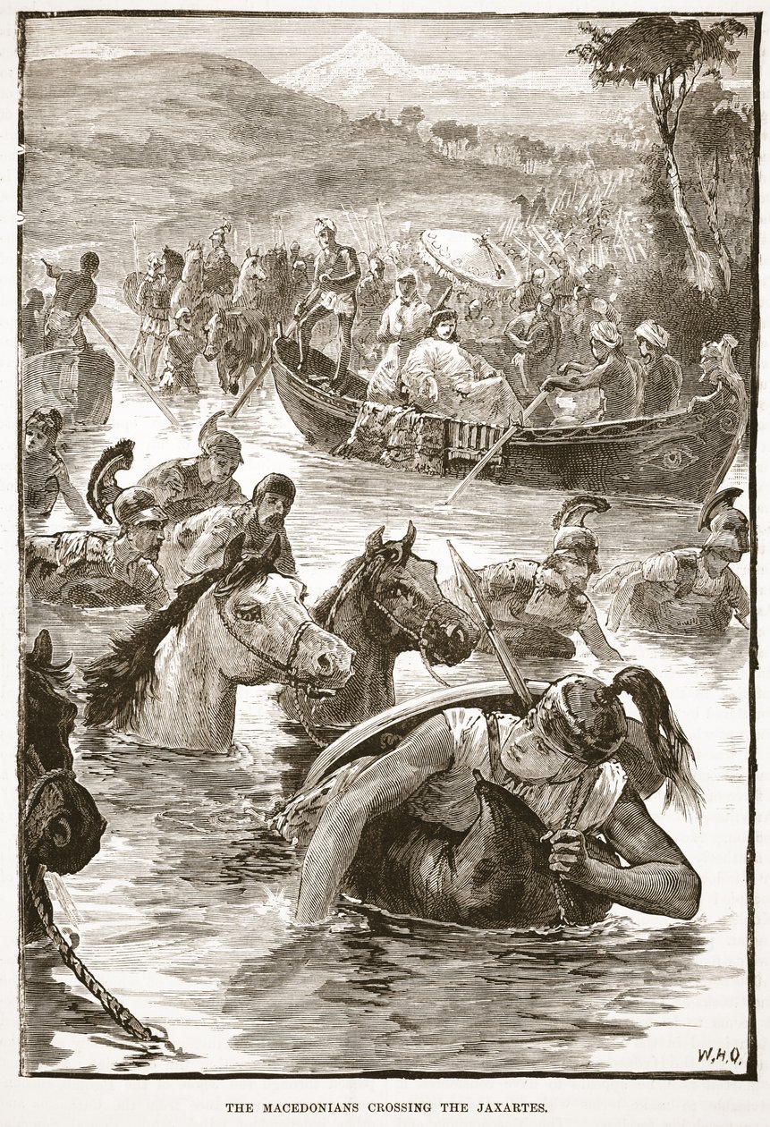 Les Macédoniens traversant le Jaxartes - English School