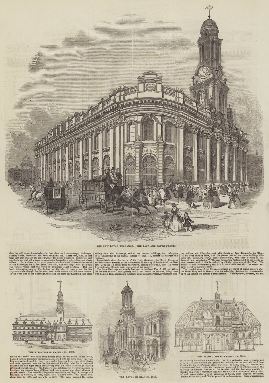 La Bourse royale (gravure) - English School