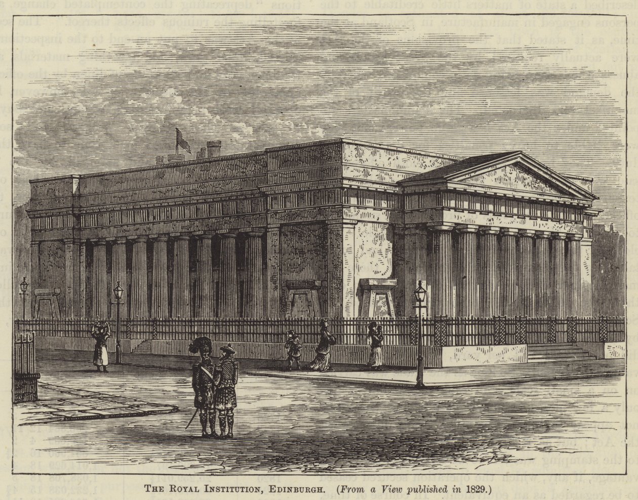 The Royal Institution, Edinburgh (gravure) - English School