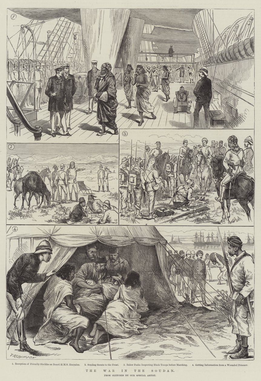 La guerre au Soudan (gravure) - English School