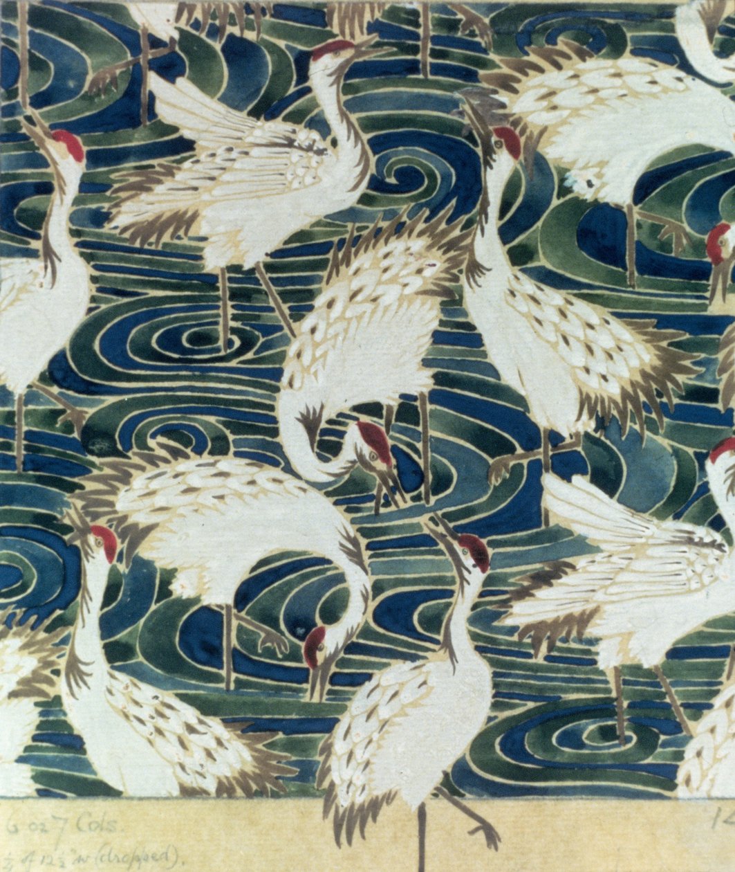 Design de papier peint, par le Silver Studio, c.1890 - English School