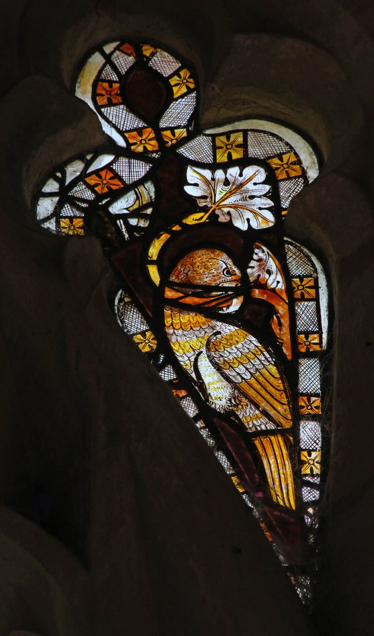 Fenêtre Ew représentant un oiseau - English School