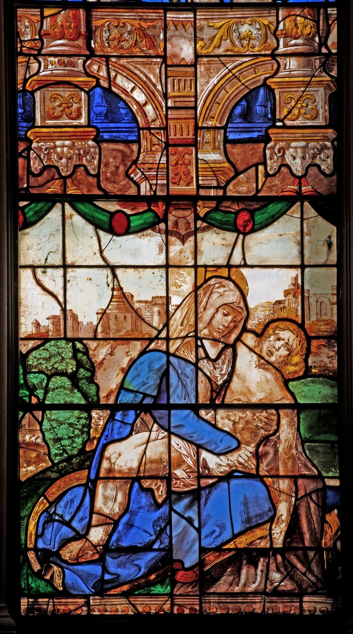 Fenêtre N2 représentant la Pietà - English School