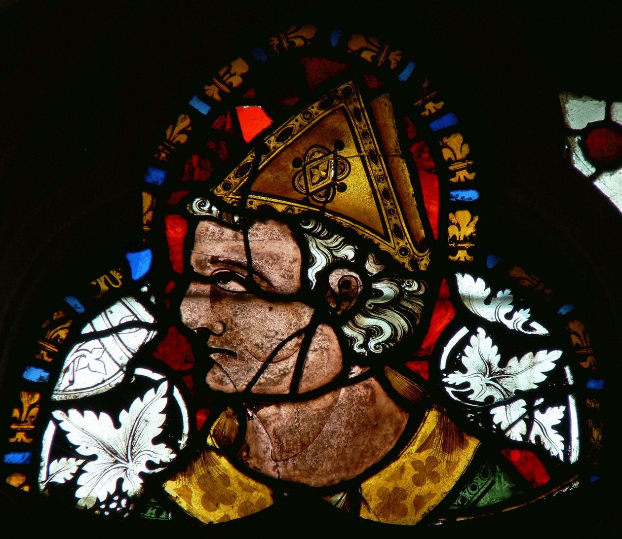 Vitrail représentant Saint Cuthbert - English School