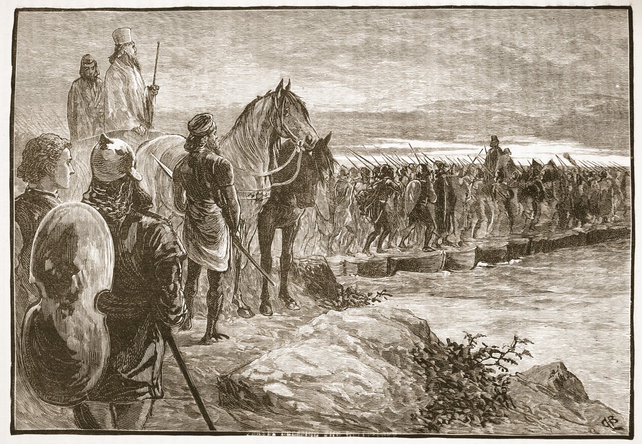 Xerxès traversant l