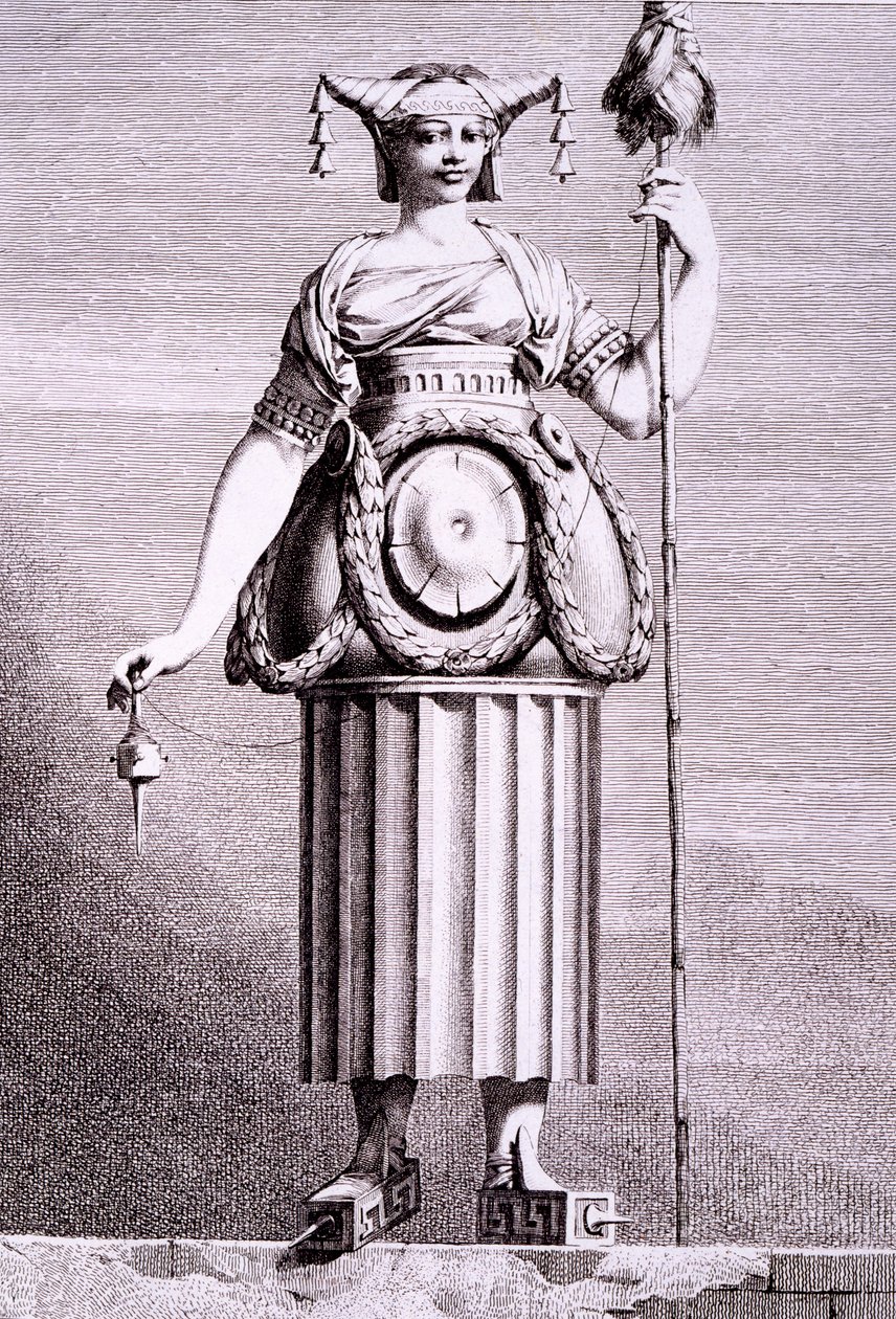 Une bergère grecque, gravure de Benigno Bossi, de 