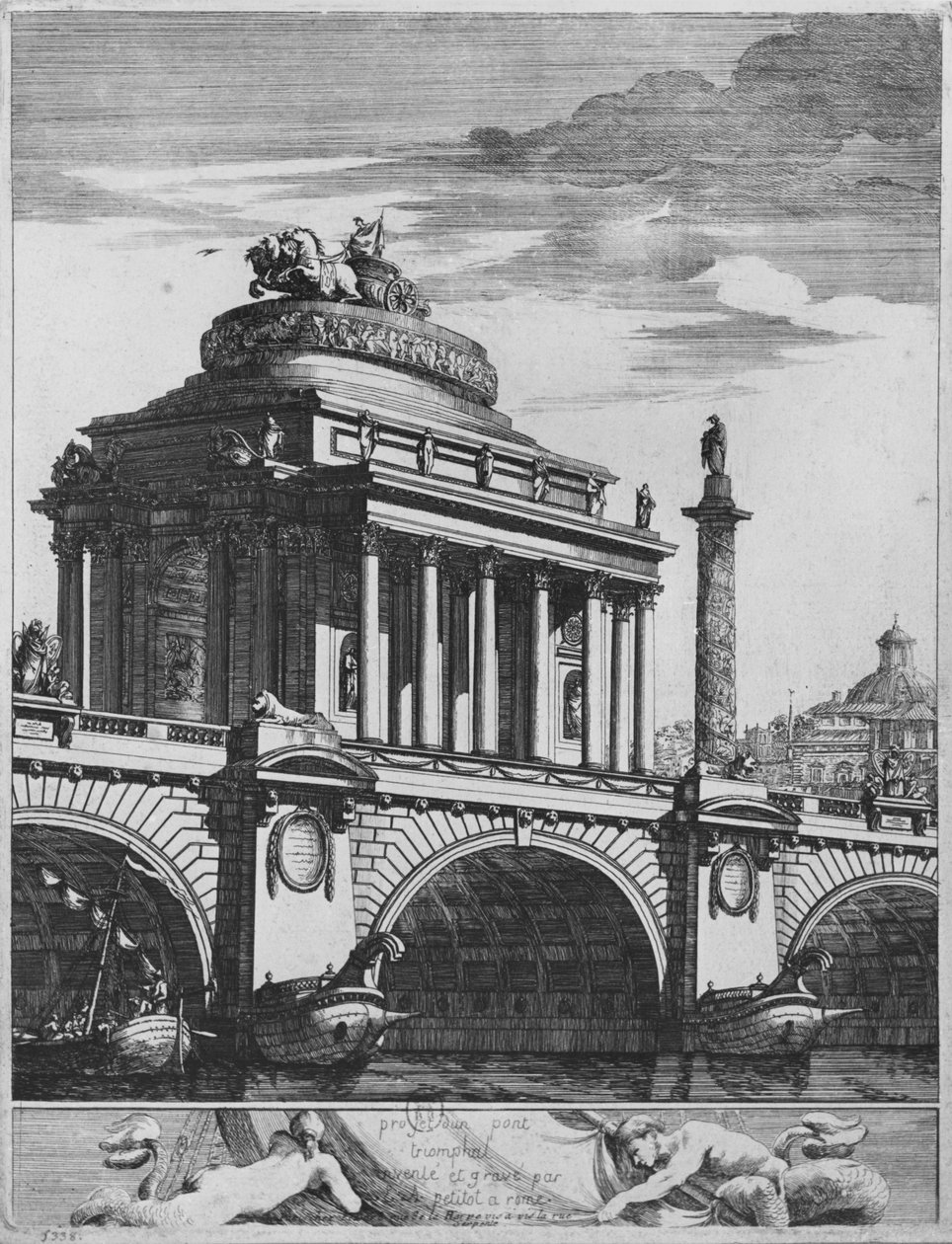 Projet pour un pont triomphal à Rome - Ennemond Alexandre Petitot