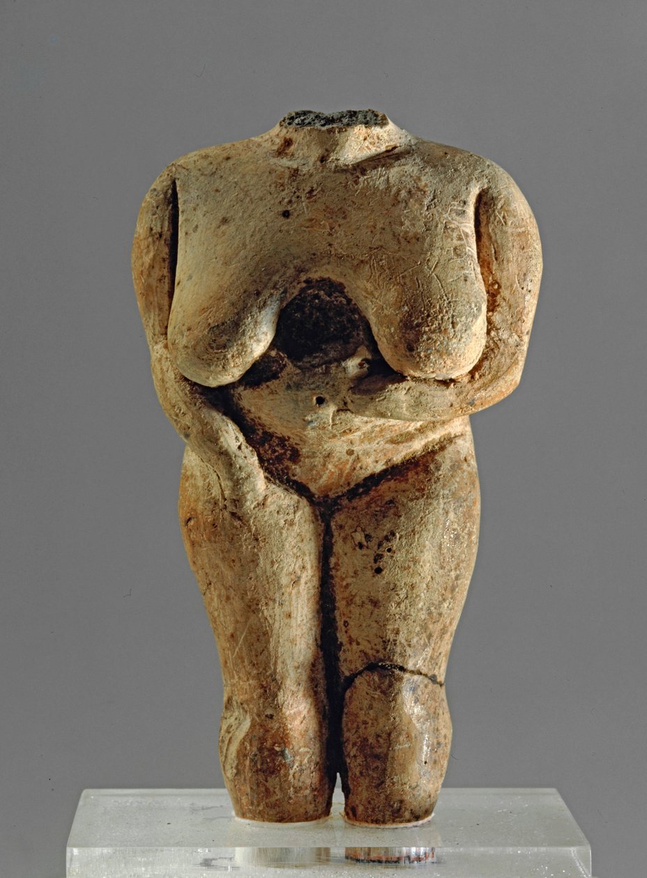 Figurine féminine sans tête, 3400-3000 av. J.-C. (terre cuite) - Erich Lessing