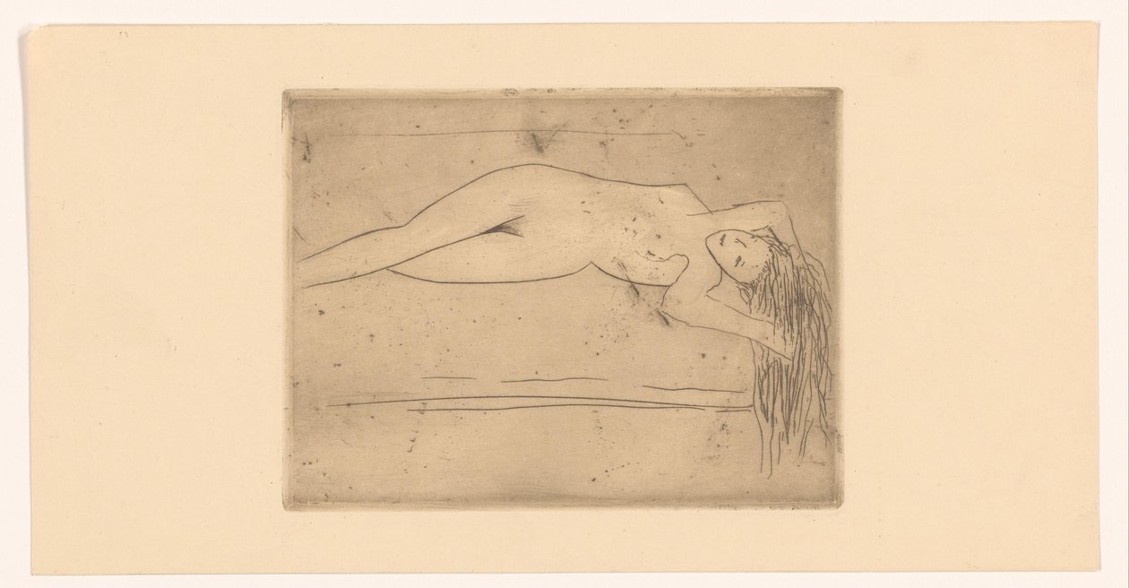 Femme nue allongée - Erich Wichmann