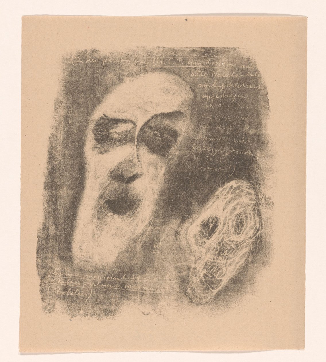 Deux visages étroits avec orbites vides - Erich Wichmann