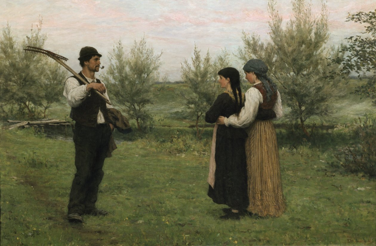 Une réunion - Erik Theodor Werenskiold