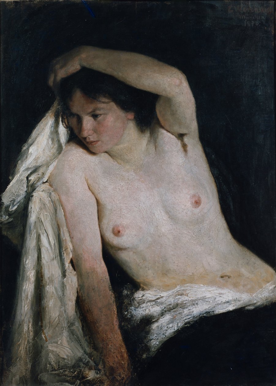Demi-nue féminine - Erik Theodor Werenskiold