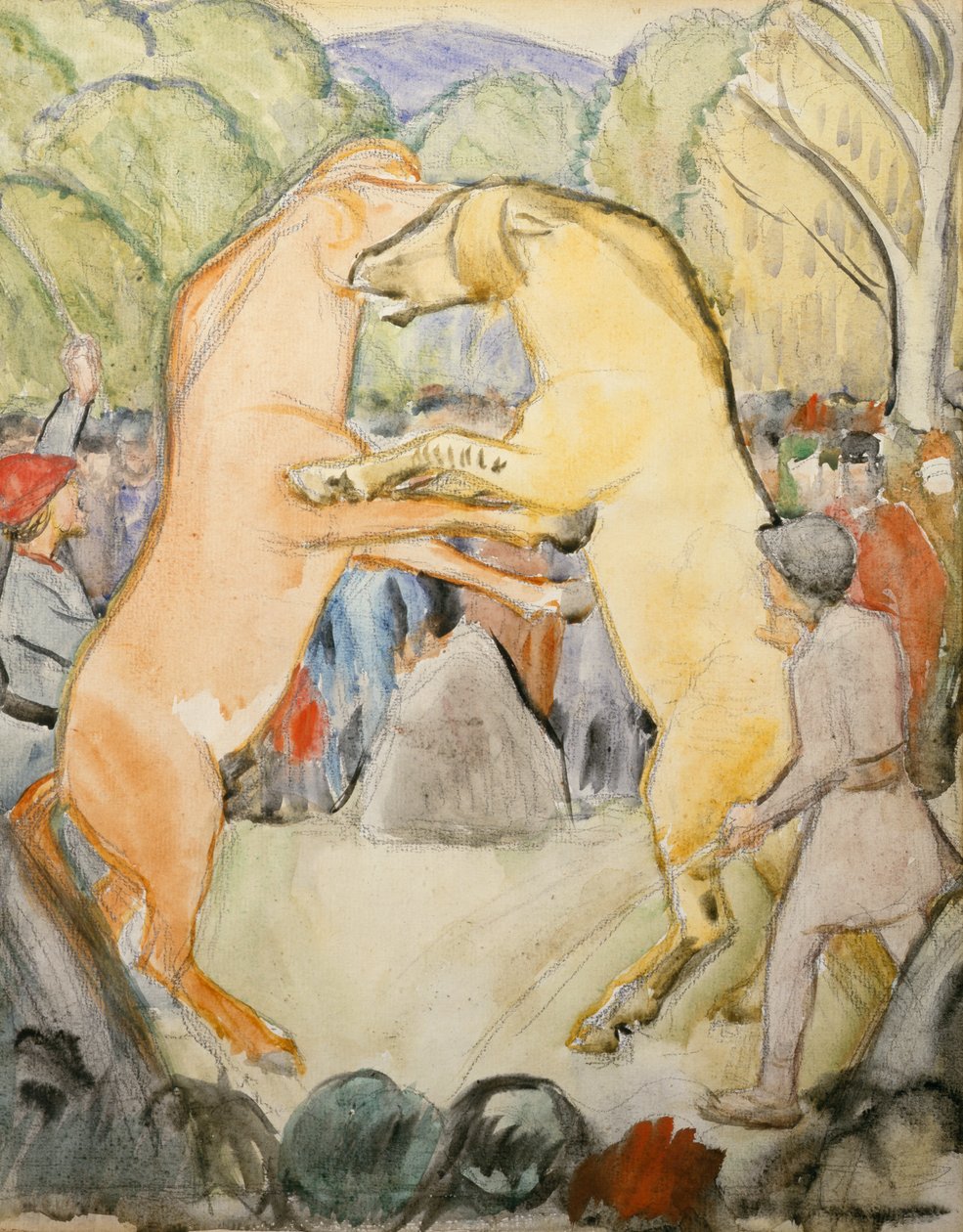 Combat de chevaux - Erik Theodor Werenskiold