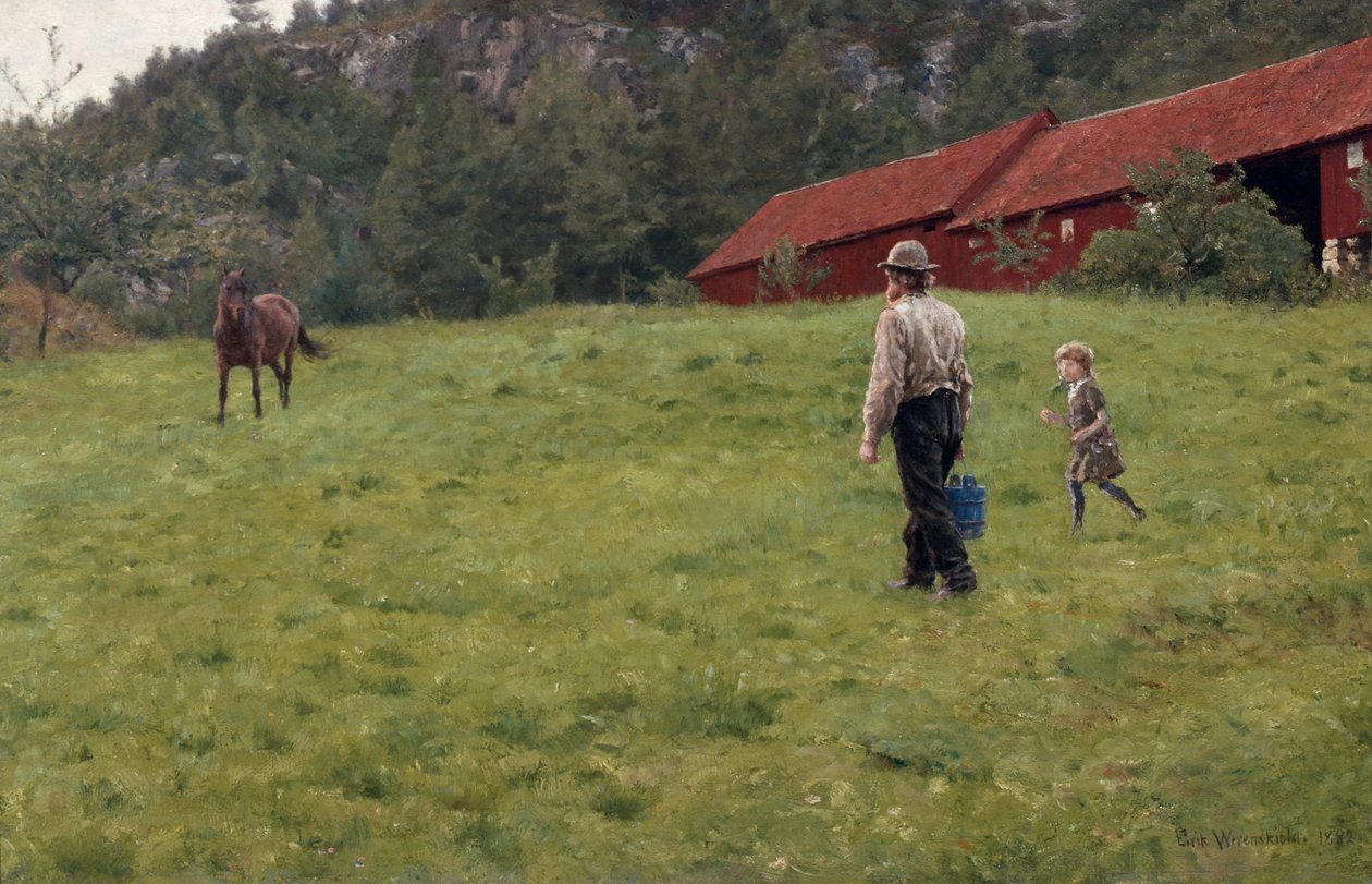 Eau au cheval - Erik Theodor Werenskiold