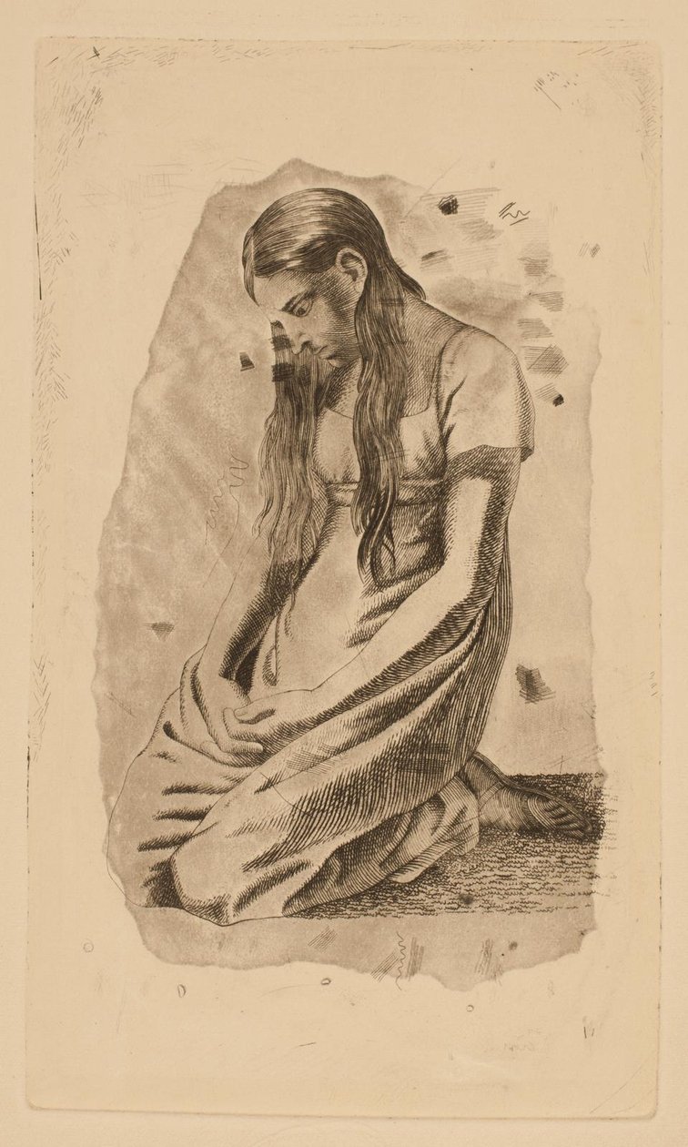 Jeune fille agenouillée - Erling Eckersberg