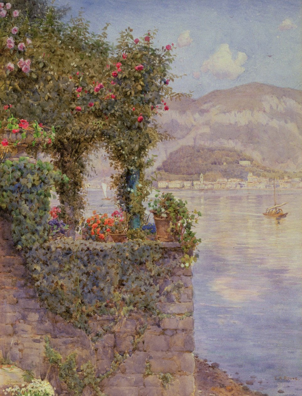 Bellagio depuis Tremezzo - Ernest Arthur Rowe