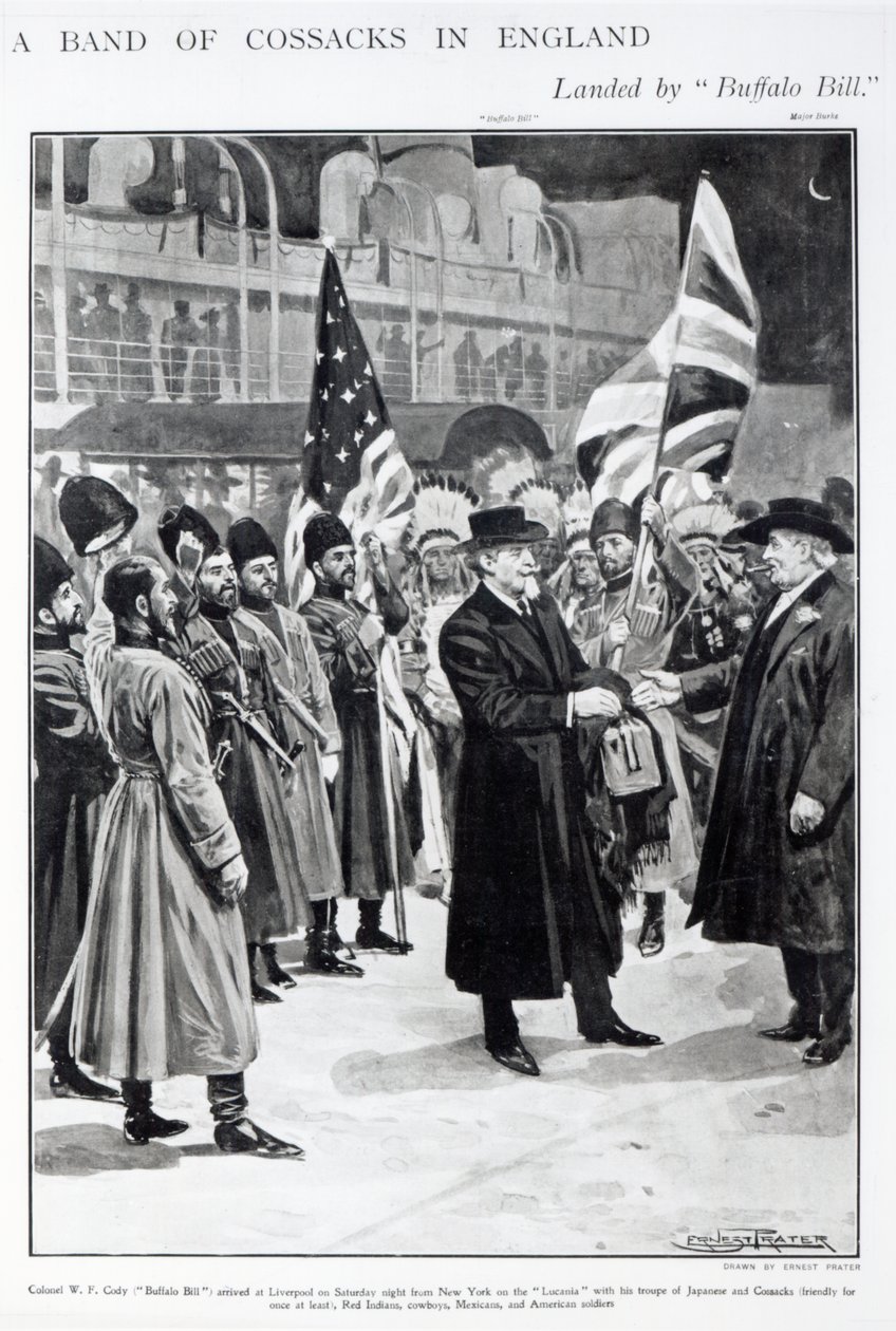 Colonel W.F. Cody (Buffalo Bill) arrivant à Liverpool - Ernest Prater