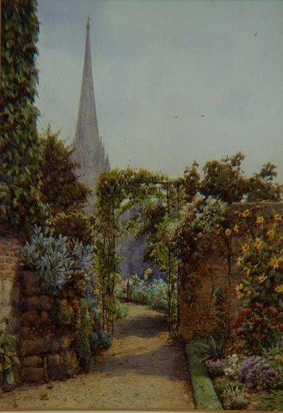 Un jardin à Salisbury - Ernest Arthur Rowe