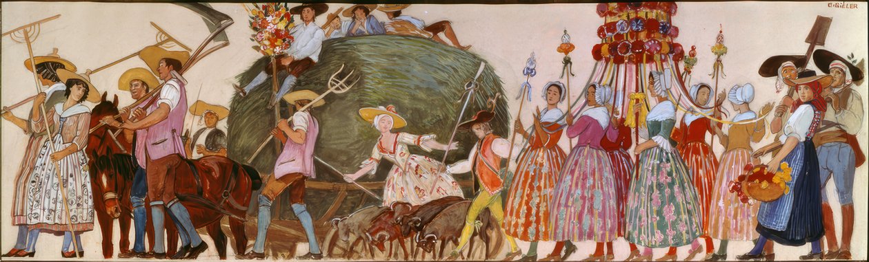 Cortège, Le char à foin - Ernest Bieler