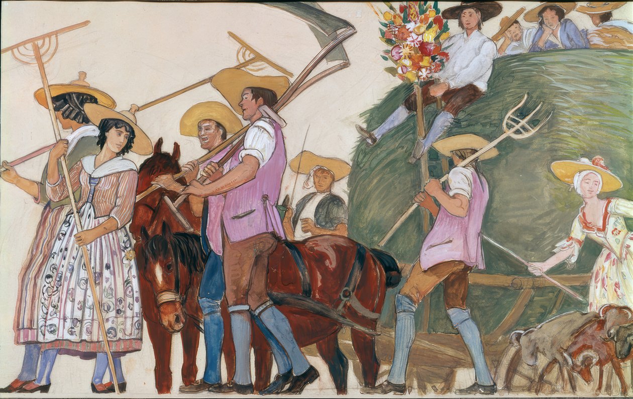 Cortège, Le char à foin - Ernest Bieler