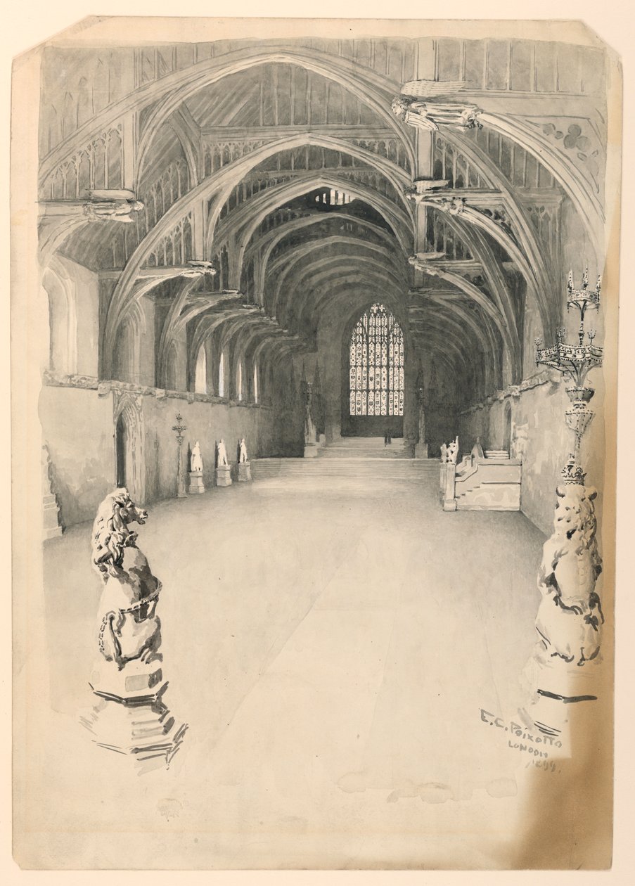 Intérieur de Westminster Hall - Ernest Clifford Peixotto