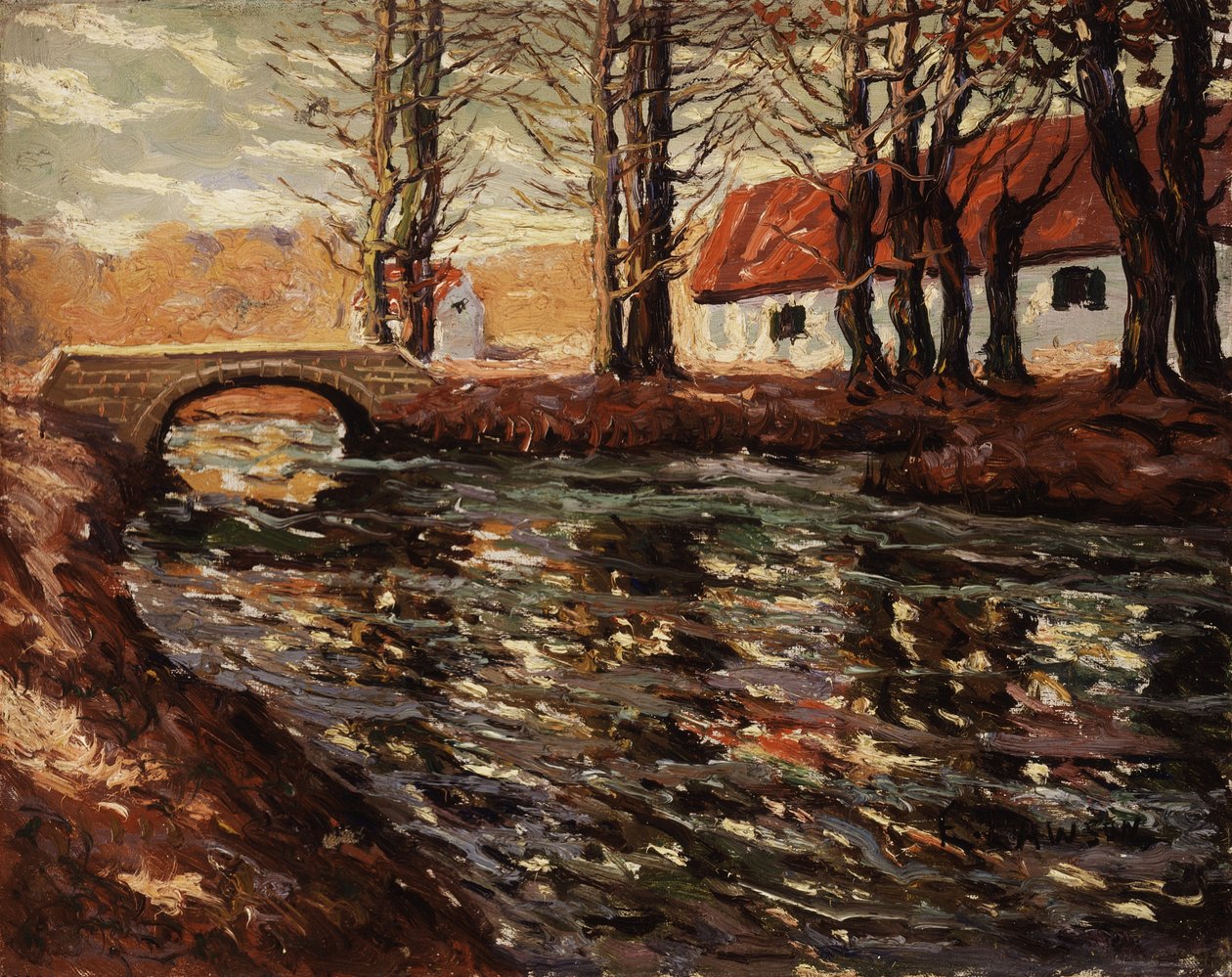 Paysage fluvial, c.1920 - Ernest Lawson